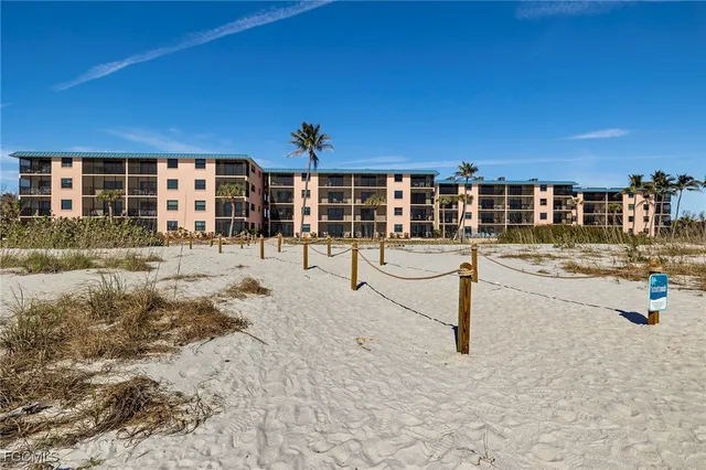 a view of a terrace with a bench