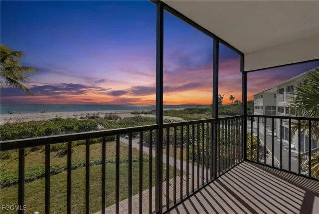 a view of city from a balcony