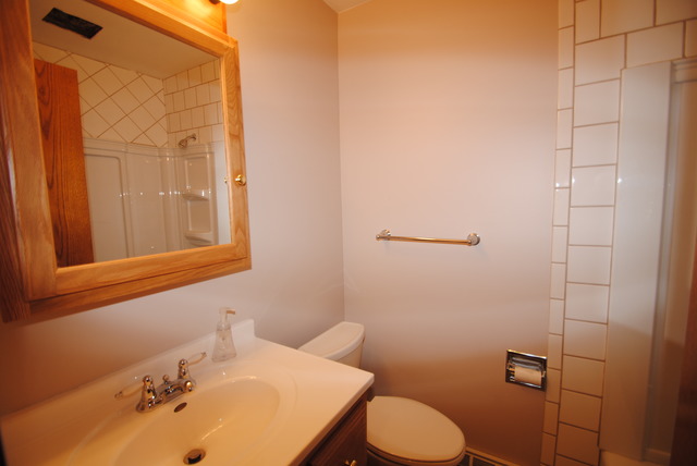 17676 Frazier Road Sandwich, IL 60548 - Photo 17 of 25 a bathroom with a sink mirror and toilet