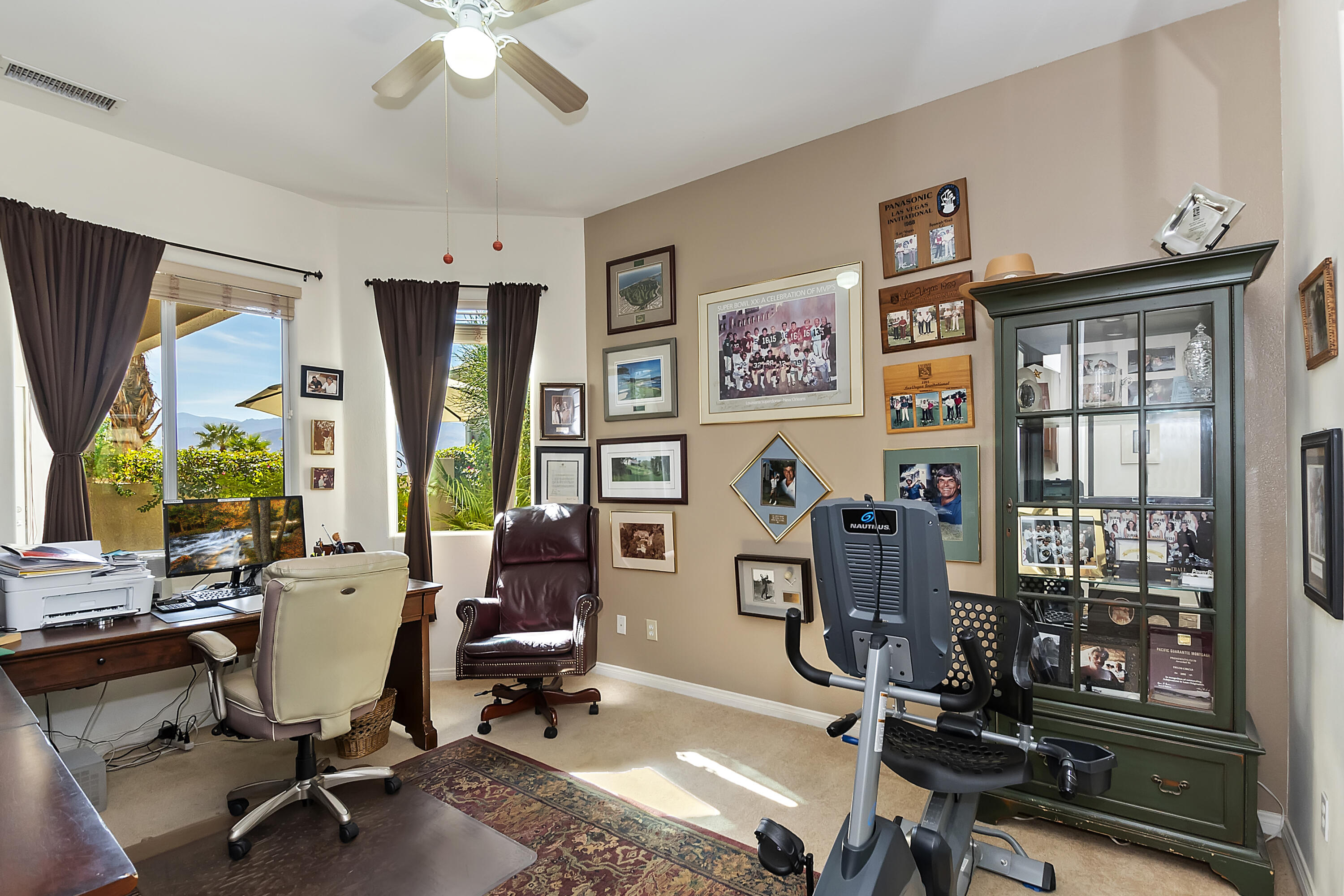 60 Victor Hugo Road Rancho Mirage, CA 92270 - Photo 35 of 44 a view of a workspace with furniture and a window