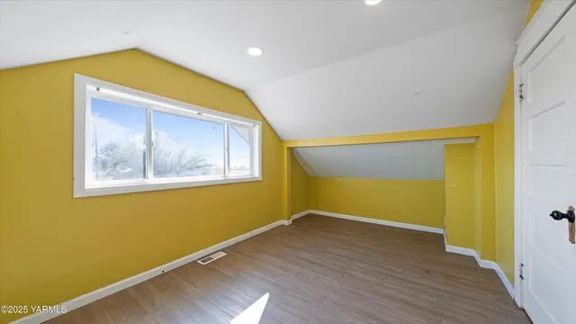 a view of livingroom with wooden floor