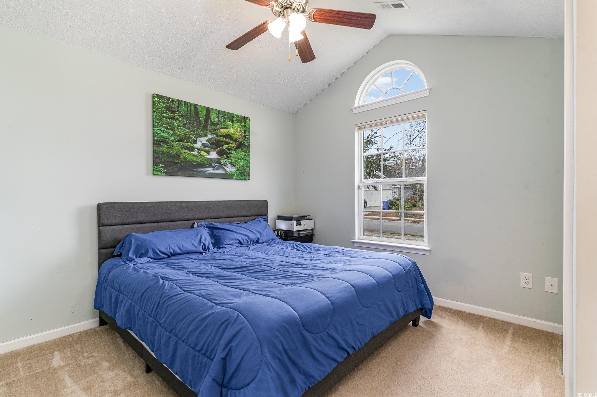 2432 Summerhaven Loop Conway, SC 29527 - Photo 22 of 40 Bedroom with ceiling fan, light colored carpet, an