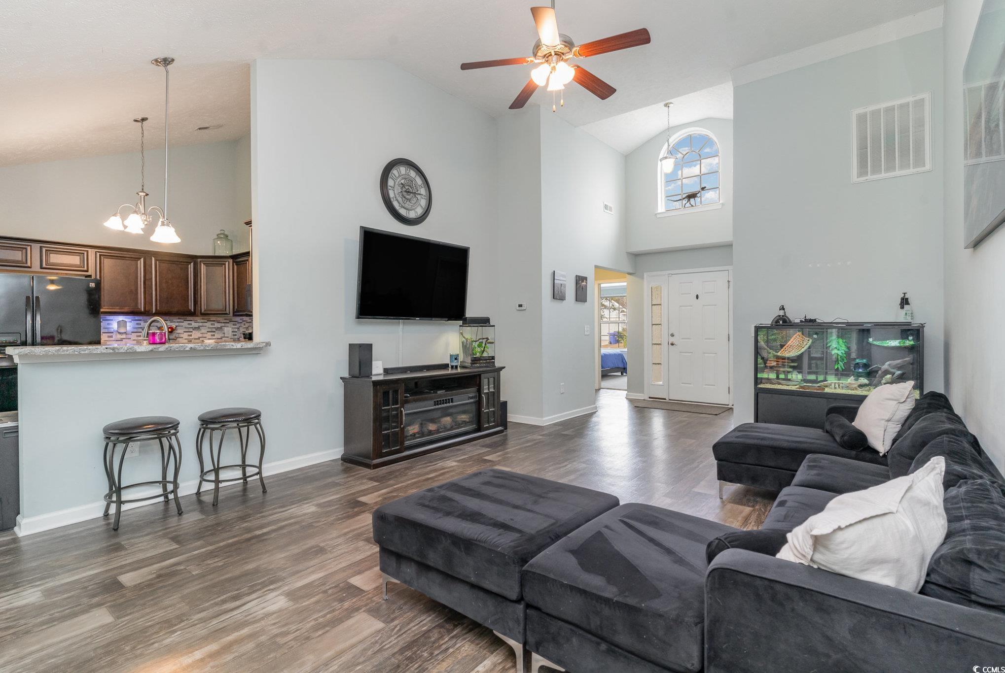 2432 Summerhaven Loop Conway, SC 29527 - Photo 9 of 40 Living room with dark hardwood / wood-style floors
