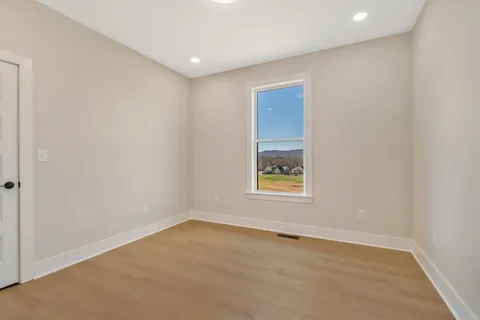 an empty room with a window