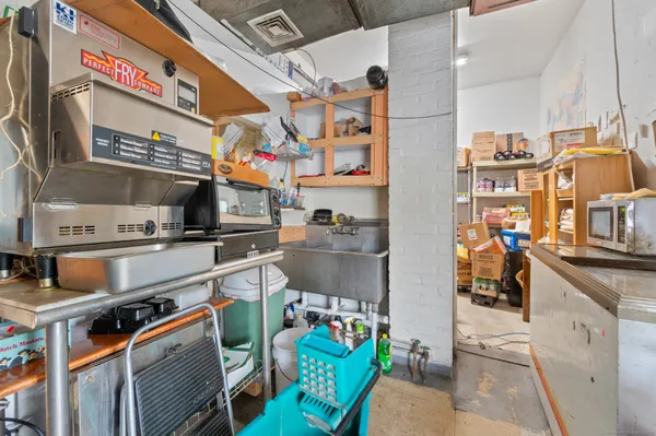 a view of a room with furniture and toys