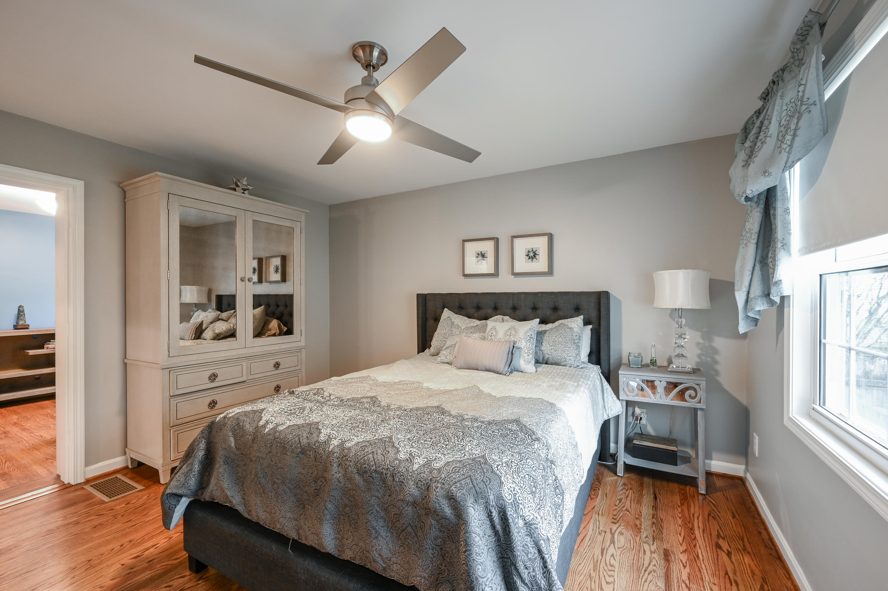 213 Don Allen Road Louisville, KY 40207 - Photo 25 of 53 A modern ceiling fan (comes with remote!) adds a sophisticated touch and keeps the room cool and comfortable
