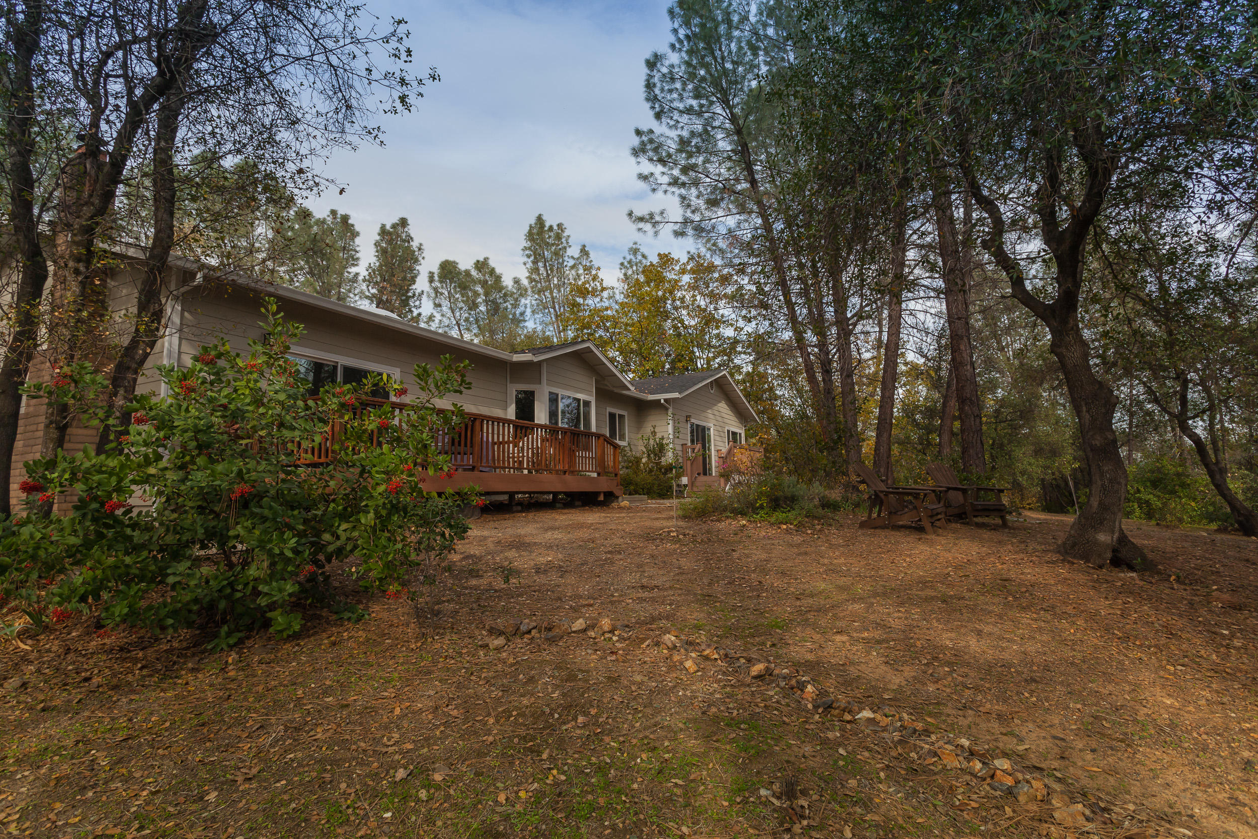 12199 Macs Road Redding, CA 96003 - Photo 35 of 36 a view of a house with a large tree and a big yard