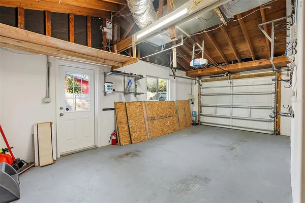 a view of a garage