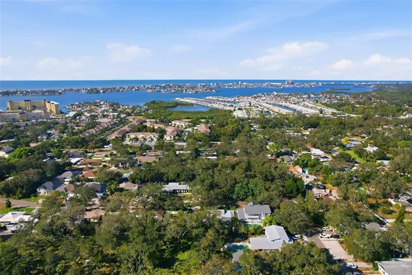 an aerial view of multiple house