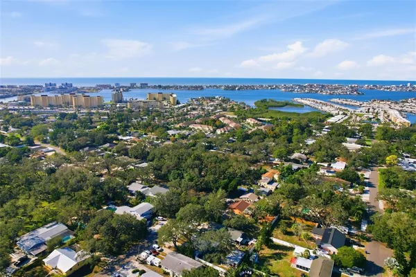 an aerial view of multiple house