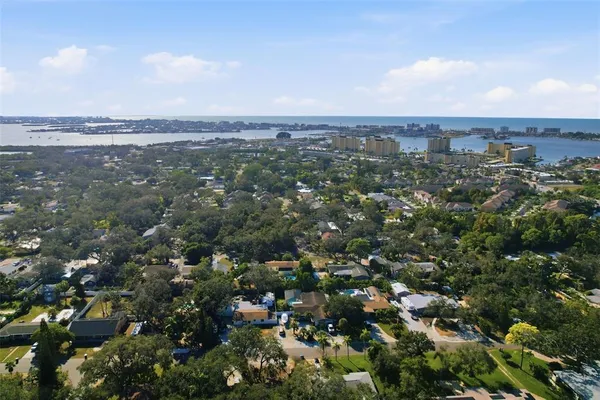 an aerial view of multiple house
