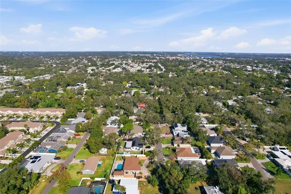 an aerial view of multiple house
