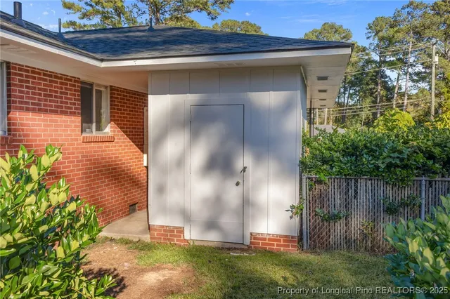 a backyard of a house