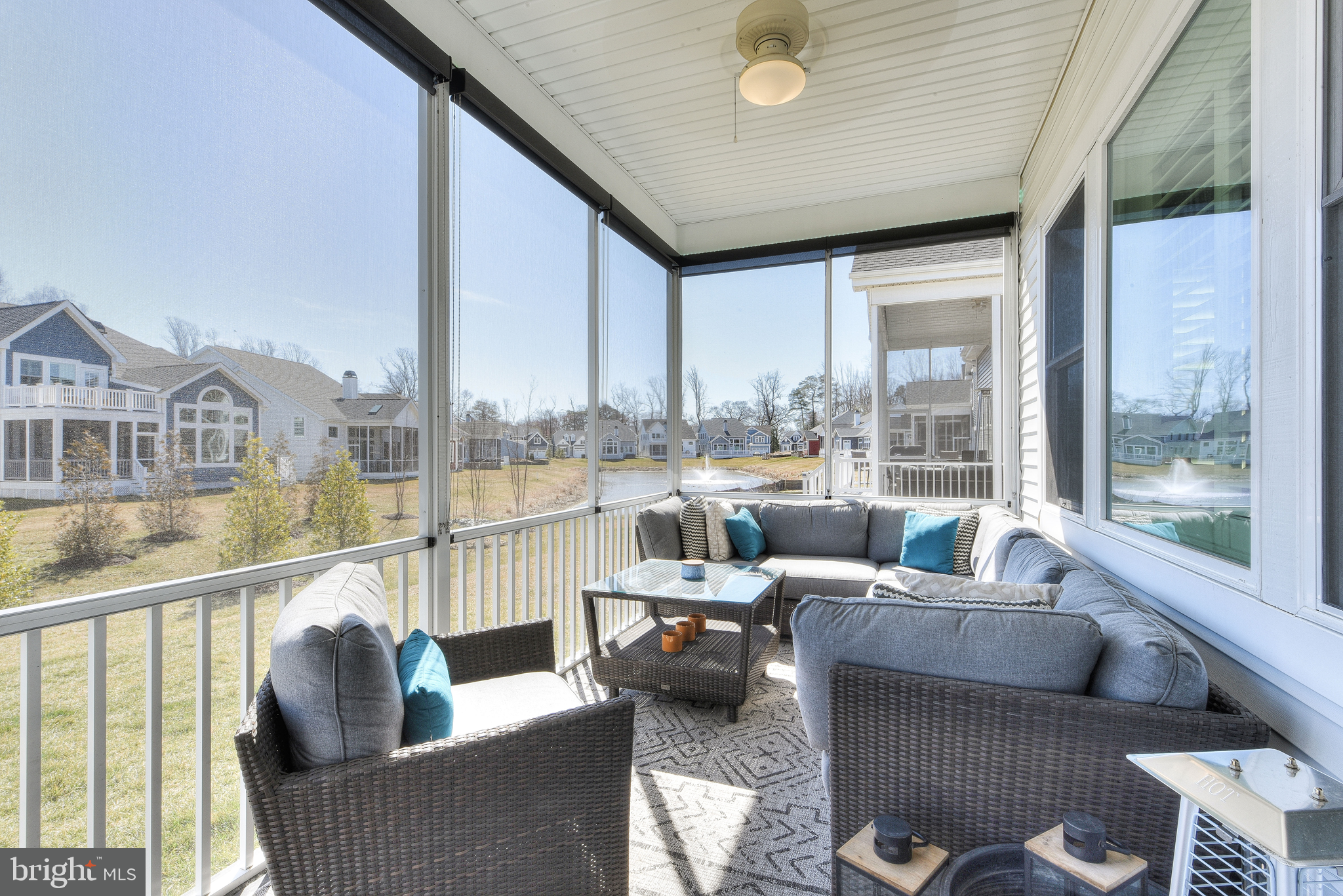 12059 Collins Road Lewes, DE 19958 - Photo 19 of 39 Screened Porch w/ Custom Blinds