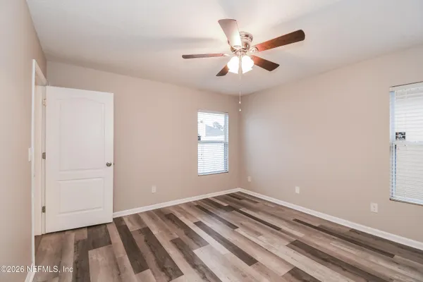 a view of a livingroom with a window