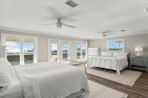 a bathroom with a shower and toilet