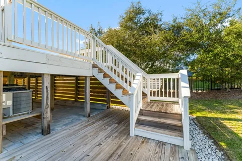 a view of outdoor space deck and lake view