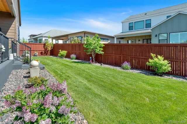 an aerial view of a house with a swimming pool