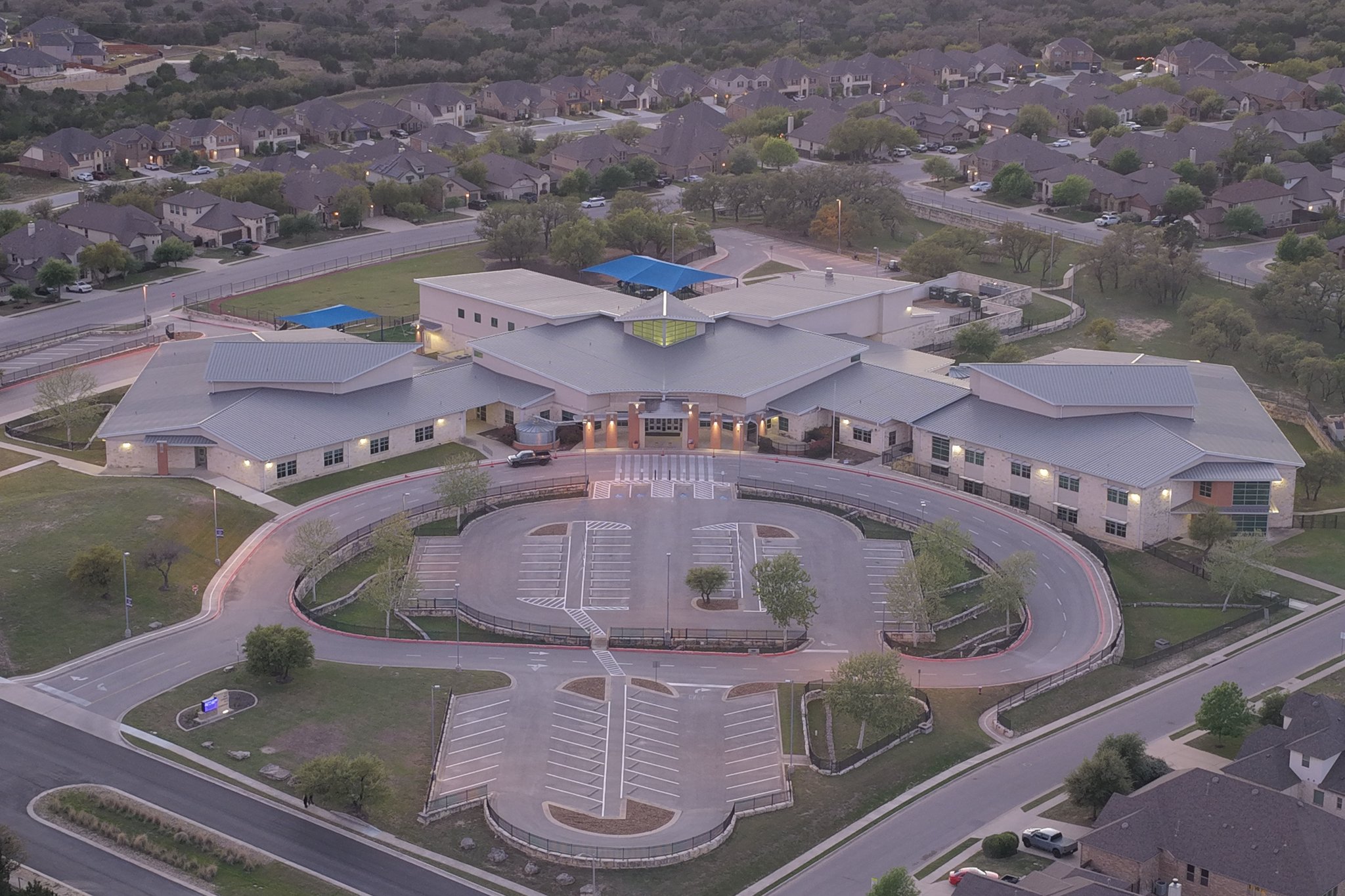 22204 Red Yucca Road Spicewood, TX 78669 - Photo 33 of 34 an aerial view of a house with a swimming pool