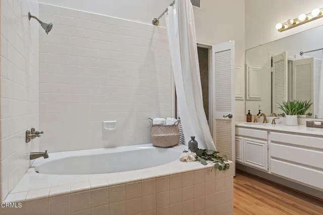 a view of a room with storage