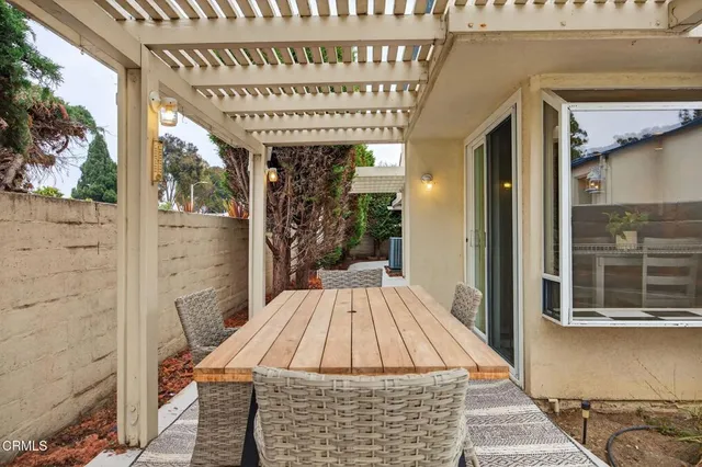 a view of a yard with swimming pool
