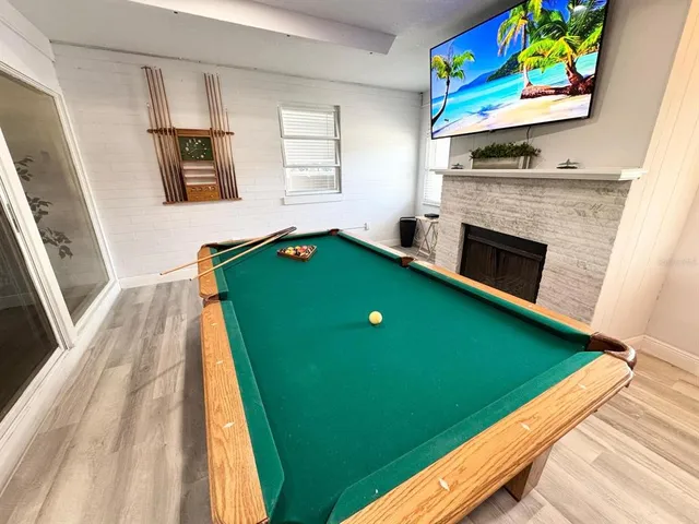 a room with games and windows