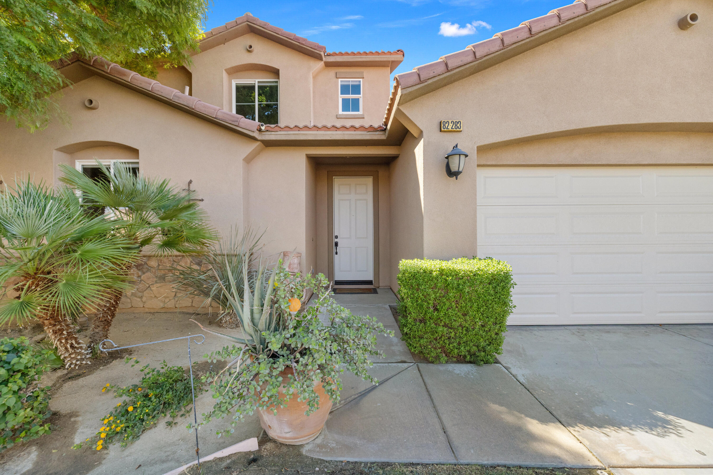 a house view with a outdoor space