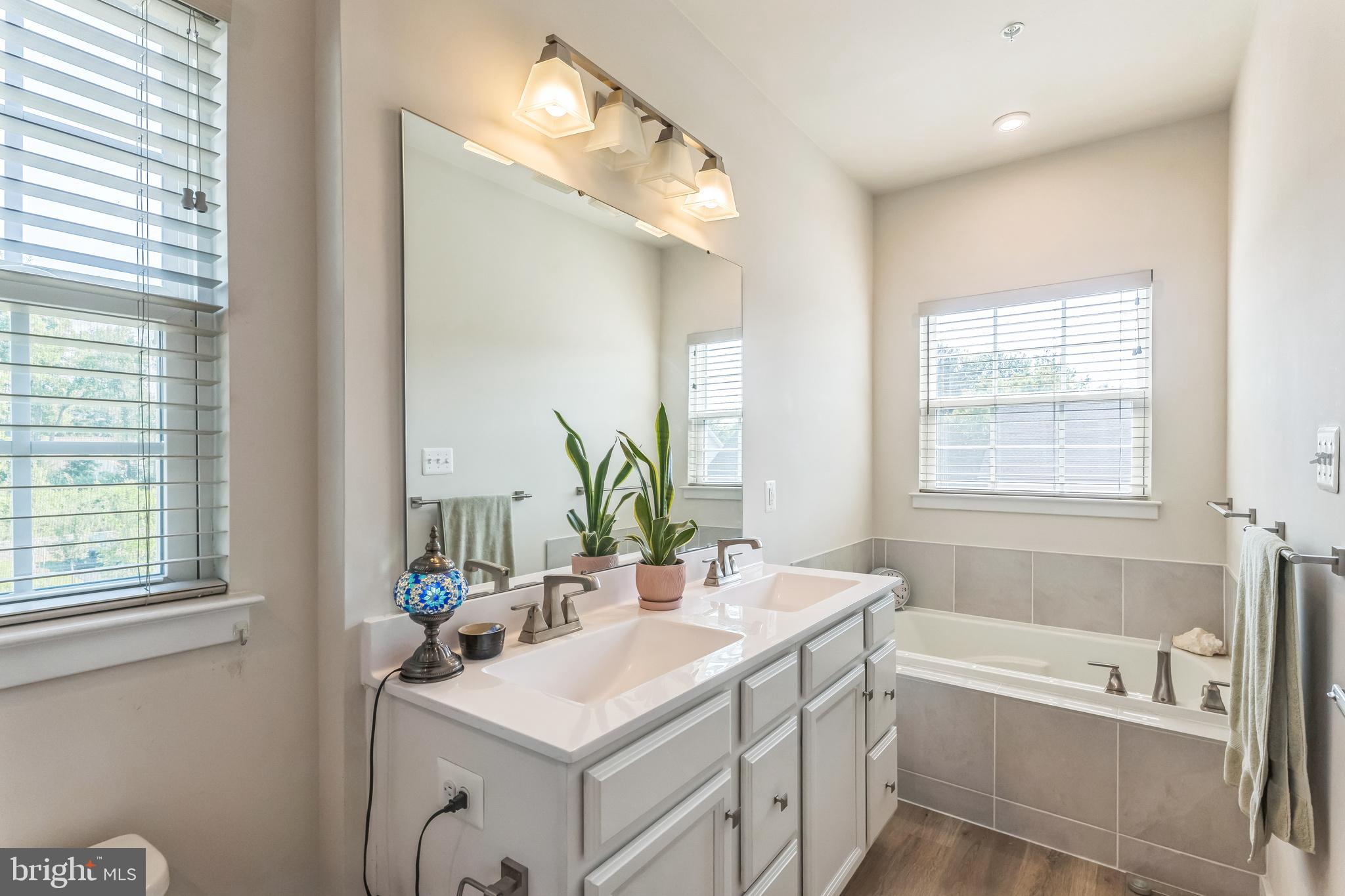 235 Edwin Road Frederick, MD 21702 - Photo 16 of 28 a bathroom with a sink vanity tub and a mirror