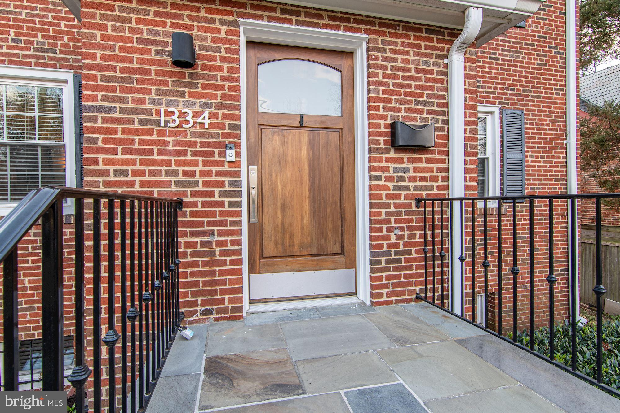 1334 Leegate Road Northwest Washington, DC 20012 - Photo 30 of 48 Front Entry Door & Flagstone Porch