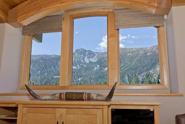 a view of living room with large window