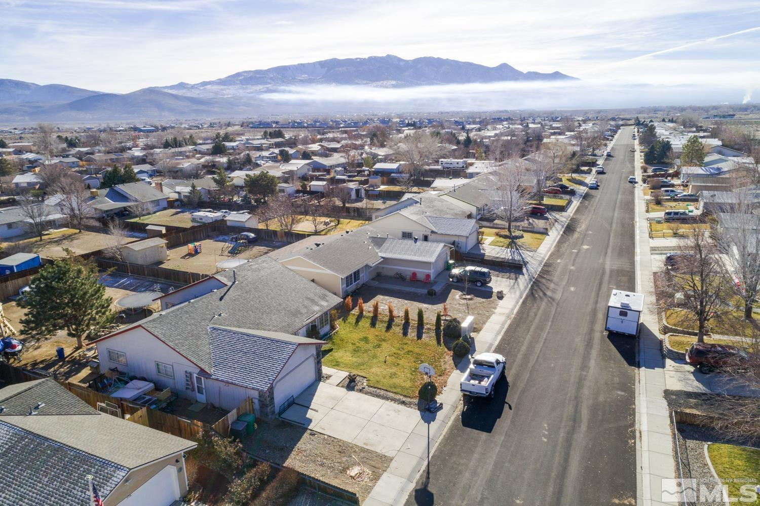 574 Yellow Jacket Road Dayton, NV 89403 - Photo 30 of 37 an aerial view of residential houses with outdoor space