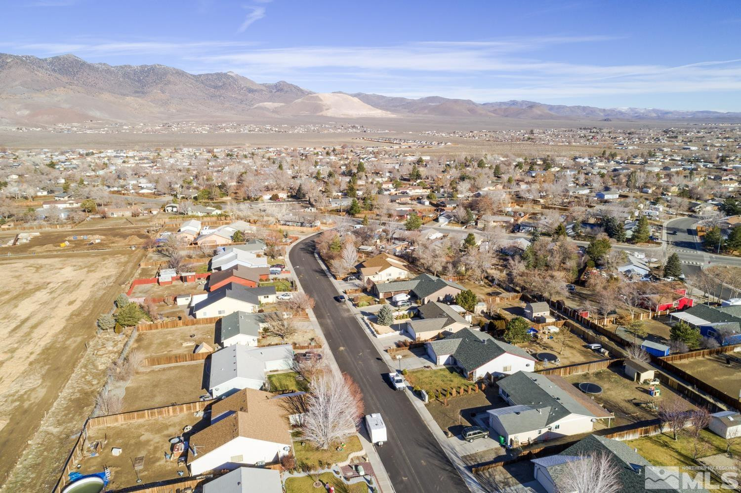 574 Yellow Jacket Road Dayton, NV 89403 - Photo 34 of 37 an aerial view of residential houses with outdoor space