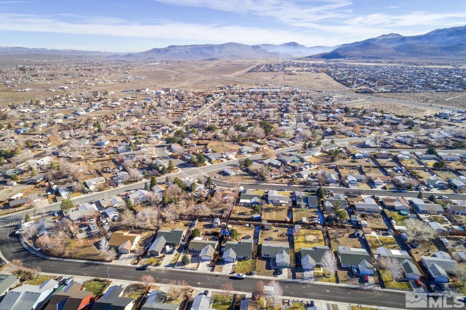 574 Yellow Jacket Road Dayton, NV 89403 - Photo 37 of 37 an aerial view of residential houses with outdoor space