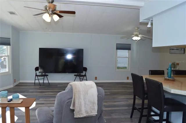 a workspace with furniture