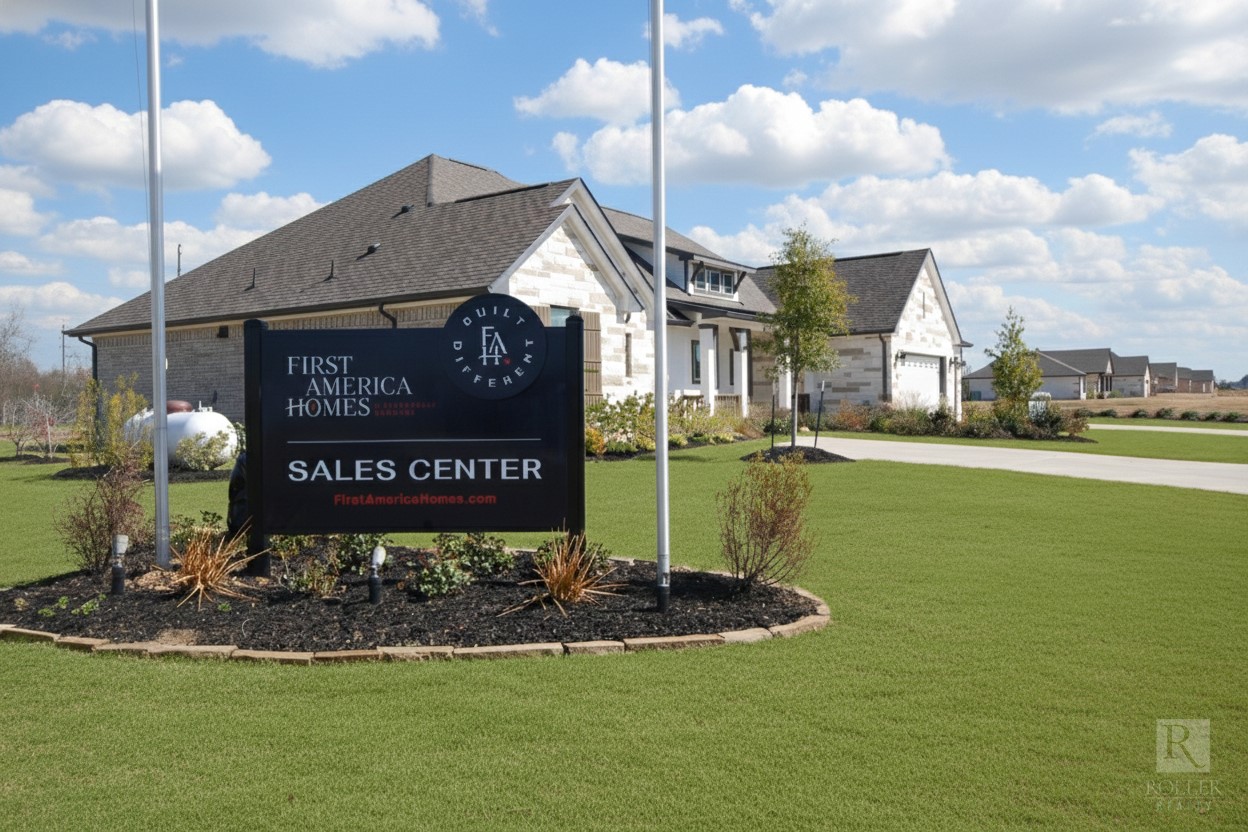 1423 Southfork Ranch Drive Sealy, TX 77474 - Photo 16 of 17 a sign on the side of the building