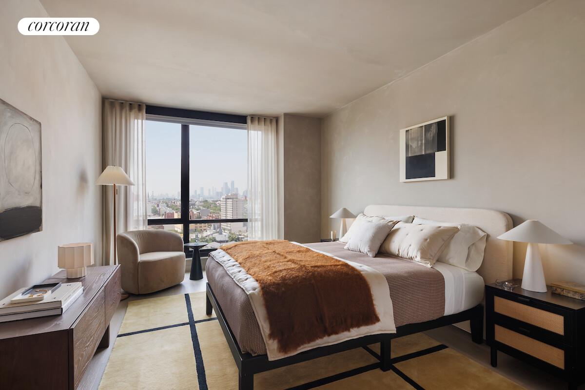 380 4th Avenue, Unit 14K Brooklyn, NY 11215 - Photo 4 of 25 a bedroom with a bed and a window
