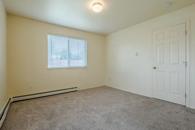 an empty room with a window