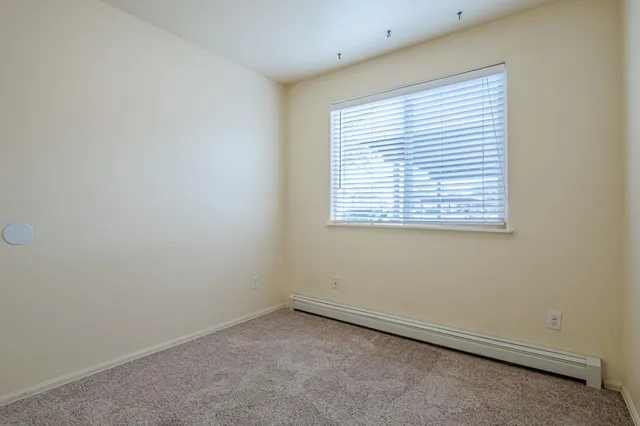 an empty room with a window