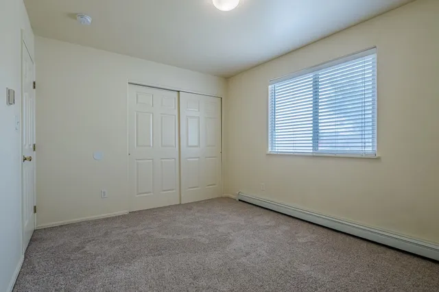 an empty room with a window