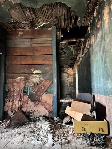 a workspace with furniture