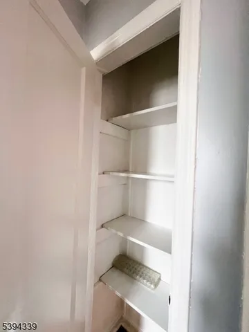 a room with a closet