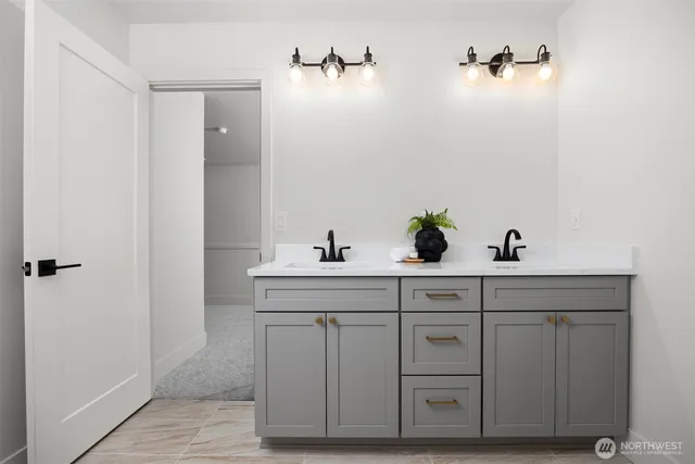 a sink with a mirror