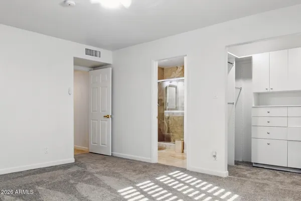 a view of kitchen with wooden floor