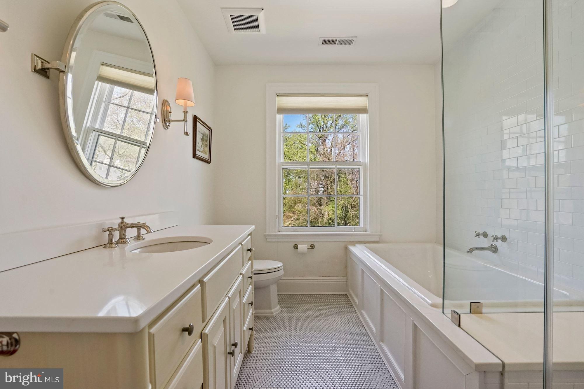 1031 Pine Hill Road McLean, VA 22101 - Photo 23 of 39 a bathroom with a sink a toilet and a mirror
