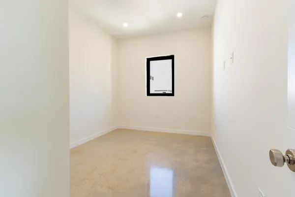 an empty room with a window