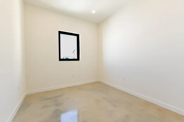 an empty room with a window