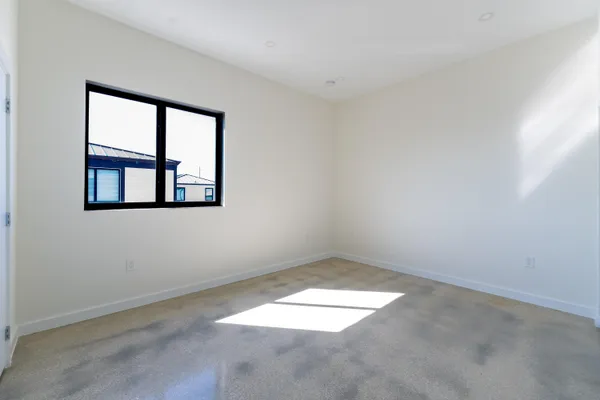 an empty room with a window