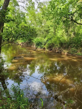 a view of a lake with houses