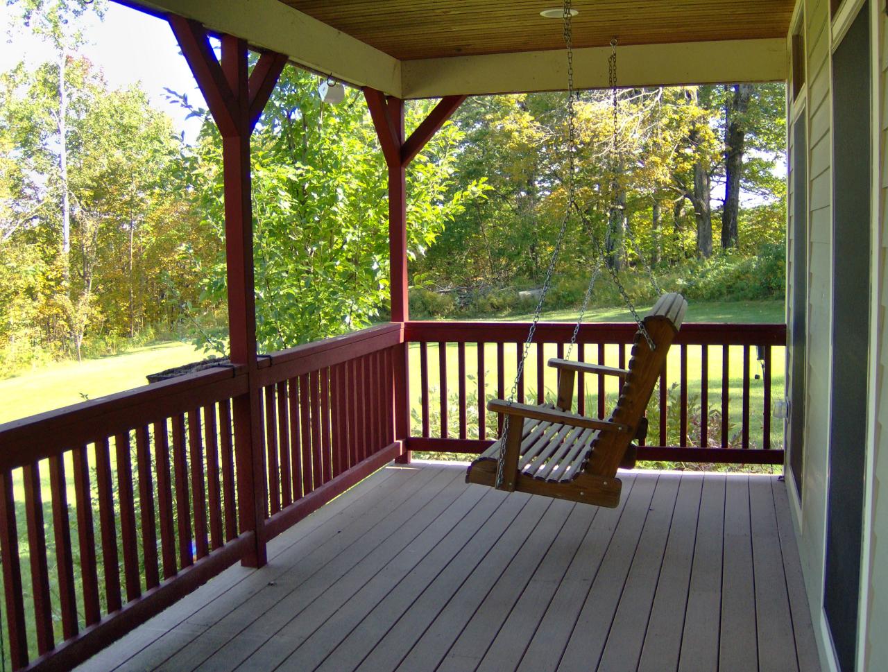998 Williamsburg Road Ashfield, MA 01330 - Photo 5 of 46 a view of a two chairs in the balcony
