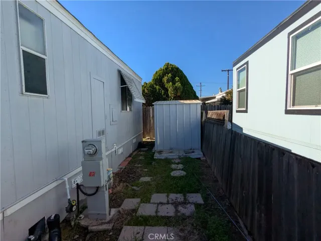 a house view with a garden space